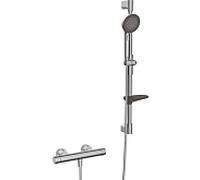 Hansa HANSAPRISMA système de douche 48130421 avec thermostat, montage mural, 770 mm, chromé