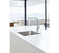 Hansa Hansaronda robinet de cuisine, Ã commande latÃ©rale, 1 jet, bec pivotant/extractible, saillie : 217 mm, 54912273 - 54912273