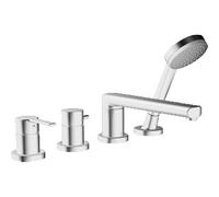 Hansa Hansaronda partie apparente pour robinet de baignoire 4 trous avec douchette Hansaviva avec flexible de douche 175cm chrome 03402073