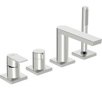 Hansa Armaturen Mitigeur bain/douche Hansastela 57302473 chromé 4 trous inverseur rotatif angulaire