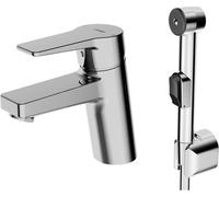 HANSA HANSATWIST Mitigeur de lavabo, avec douchette fonctionnelle, sans vidage, saillie : 121 mm, 09302203