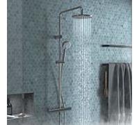 Hansa Hansaunita système de douche 58149203 AP, avec thermostat de douche, saillie 470-495mm, chromé
