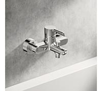 Hansa Hansavantis mitigeur de bain 52442267 en saillie, levier à goupille, raccords en S, bec 154 mm, chromé