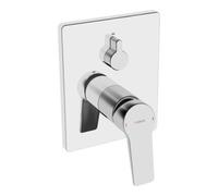 Hansa Hansatwist Mitigeur de bain et douche, kit de finition, encastrÃ©, rosace carrÃ©e, 8984908, Coloris: chrome - 89849083