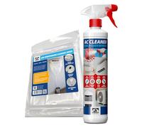 HANSA Kit de nettoyage de climatisation 500 ml Nettoyant antibactérien et champignon avec housse de protection pour climatiseurs split Efficace et facile à utiliser