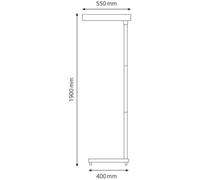 HANSA Lampadaire à LED Maxlight, hauteur: 1.900 mm, argent