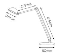 HANSA Lampe de bureau à LED Blossom, argent