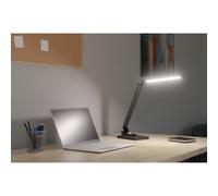 HANSA Lampe de bureau à LED 'Breeze', socle, gris métallique