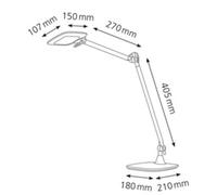 HANSA Lampe de bureau à LED E-Motion, argent