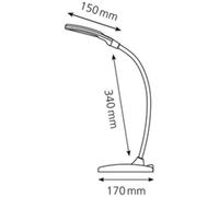 HANSA Lampe de bureau à LED Twist, argent