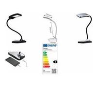 Hansa Lampe de bureau à LED Twist, argent Argent G