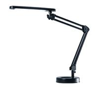 Industrial Quality Supplies Lampe de bureau aluminium noir avec pied avec LED Quantité:1