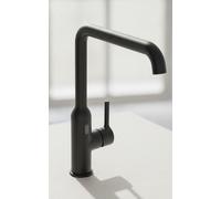 Robinet de cuisine hybride Hansa VANTIS Style 5421220933, alimentation hybride/secteur/Bluetooth, saillie 255 mm, noir mat