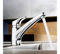robinet de cuisine Hansa Hansamix 01121183 chromé , basse pression, bec pivotant