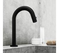 Hansa – Mitigeur lavabo HANSANOVA Style saillie 131 mm sans vidange Noir mat