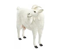 Peluche Geante Chevre blanche 90 cm H 103 cm L