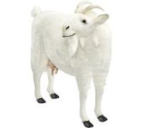 Peluche Geante Chevre blanche 90 cm H 103 cm L