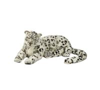Hansa peluche geante Leopard des Neiges Couché 106cmL Jacquard Multicolore