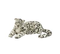 Hansa peluche geante Leopard des Neiges Couché 106cmL Jacquard