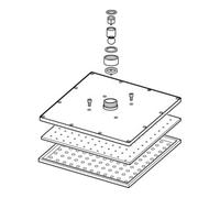 HANSA Pomme de douche Hansa complète 250 x 250mm Quantité:1