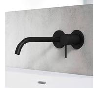 Hansa Hansapublic Mitigeur de lavabo, monocommande, encastrÃ©, saillie 225mm rÃ©glable, 57932171, Coloris: noir mat - 5793217133