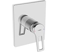 Robinet de douche Hansa Hansatwist, kit de montage final, encastré, levier à bille, rosace carrée, 89859085 - 89859085