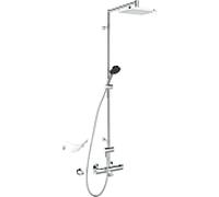 Hansa Hansafit systÃšme de douche, rÃ©glable, 1612mm, 3 jets, douche de tÃªte 257x197mm, saillie 485mm, 65162101 - 65162101