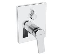 Hansa Hansatwist Mitigeur de bain et douche, kit de finition, avec dispositif de sÃ©curitÃ©, encastrÃ©, rosace carrÃ©e, 89843083 - 89843083