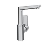 Hansa Hansatwist Mitigeur de lavabo, commande latérale, sans vidage, orientable, saillie : 130 mm, 09552203, Coloris: chrome - 09552203