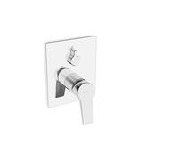 HANSA HANSATWIST Mitigeur de bain et douche, kit de finition, encastré, rosace carrée, 89849083, Couleur: chrome
