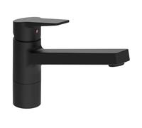 HANSA TWIST Robinet de cuisine haute pression | Orientable à 120° I Bec haut pour grandes casseroles | Robinet de cuisine en laiton DZR I Limiteur de température et de débit I Montage rapide sur