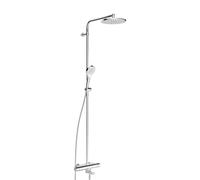 Hansa Viva Colonne de douche avec mitigeur thermostatique et bec déverseur, 65162201,