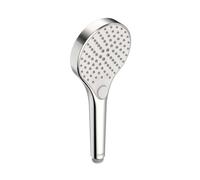 HANSA Viva Pommeau de douche large avec 3 types de jet I Douchette à main Douche à main | Bouton poussoir inverseur I Fonction anti-calcaire I Pommeau de douche 110 mm de diamètre | Raccord standard