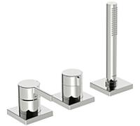 Hansaloft Hansa 57799483 Mitigeur monocommande pour tous les kits de montage 3 trous, rosace carrée, chromé