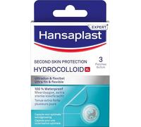 HANSAPLAST - 3 Pansements Hydrocolloïdes Second Skin Protection - Cicatrisation Rapide - Tenue Extra-Forte 72H - 100% Imperméables - Ultra-Fins & Flexibles - Transparents - 6 x 7 cm