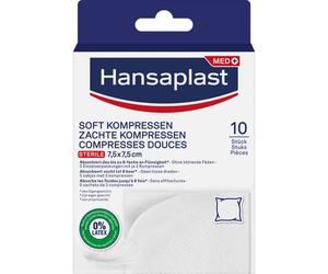 Hansaplast Compresses Douces Stériles 7,5x7,5cm 10 Pièces