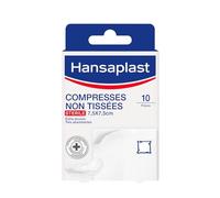 HANSAPLAST - Compresses Stériles Non- Tissées 7,5 x 7,5 cm - Extra-Douces & Très Absorbantes - Pour Les Petites Blessures Superficielles - Gaze Médicale - 5 x 2 Compresses