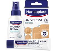 Hansaplast Kit de soins des plaies Spray antiseptique de nettoyage des...