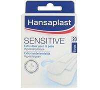 Hansaplast Lot de 4 pansements Sensitive Extra doux pour la peau 20 bandes
