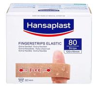 Hansaplast Pansements élastiques pour les doigts (80 bandes), extra longs spécialement conçus pour les plaies sur les doigts, flexibles et respirants