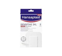 Hansaplast Sensitive 3XL Steril 10 cm x 15 cm, 5 Stück | Pansements de protection résistants pour plaies moyennes à grandes, petites interventions chirurgicales, sans latex