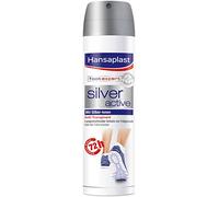 Hansaplast Silver Active Déodorant anti-transpirant pour les pieds avec 72 h de protection contre les odeurs et la transpiration Complexe actif aux ions d'argent 150 ml