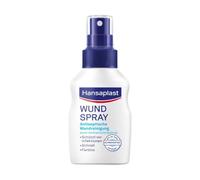 Hansaplast Spray pour plaies (50 ml), pour nettoyage antiseptique des plaies par rinçage mécanique, spray protège contre les infections des plaies, incolore et particulièrement doux pour la peau