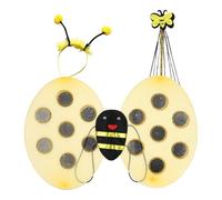 Hansber Costume Bourdon Jaune Avec Des Ailes Bandeau Avec Antennes Guêpe Et Bâton Magique Pour La Fête Dhalloween Type D-2 Taille unique