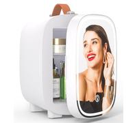 Hansburg Mini réfrigérateur pour chambre à coucher, miroir, soins de la peau, refroidisseur et réchauffeur portable 4 litres/6 canettes avec option 12 V AC/DC/USB pour nourriture, boissons,