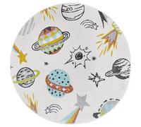 Hanse Home Adventures Tapis Rond pour Enfant - Planètes Univers Vaisseau Spatial étoiles Tapis Garçon Fille pour Chambre d'enfant, Salle de Jeux, Chambre d'adolescent, Salon - Coloré, 140 cm