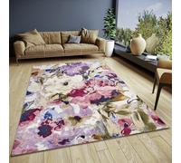 HANSE Home Atika Design Tapis Motif Floral, Tissu Plat, Dessous antidérapant, Motif Floral, tissé de qualité supérieure, pour Salon, Chambre à Coucher, Salle à Manger, Couloir, Multicolore, 75 x 150