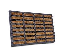 Hanse Home Brushes Paillasson Coco et Caoutchouc, 40 x 60 cm, antidérapant, Anti-salissures, pour l'intérieur et l'extérieur, avec brosses en Noix de Coco, résistant aux intempéries, Noir Naturel