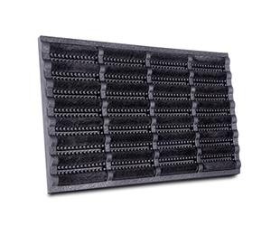 Hanse Home Brushes Paillasson coco et caoutchouc, 40 x 60 cm, antidérapant, pour l'intérieur et l'extérieur, avec brosses en noix de coco, résistant aux intempéries, pour l'extérieur - Noir