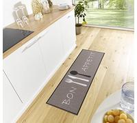 Hanse Home Cook & Clean Tapis de Cuisine - Motif Bon appétit - Antidérapant - Facile d'entretien - pour Cuisine, Couloir, entrée, Salle à Manger - 50 x 150 cm
